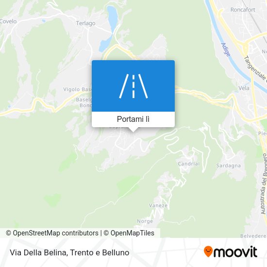 Mappa Via Della Belina