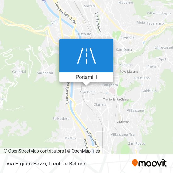 Mappa Via Ergisto Bezzi