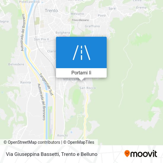 Mappa Via Giuseppina Bassetti
