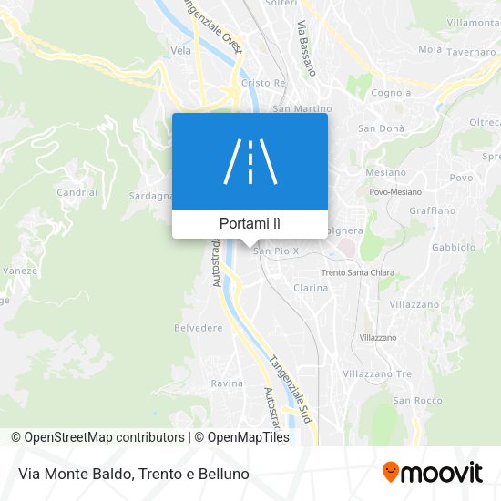 Mappa Via Monte Baldo