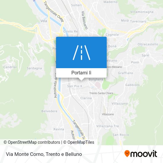 Mappa Via Monte Corno
