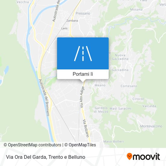 Mappa Via Ora Del Garda