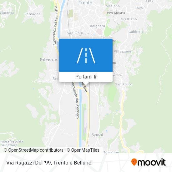Mappa Via Ragazzi Del '99
