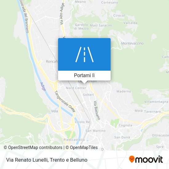 Mappa Via Renato Lunelli