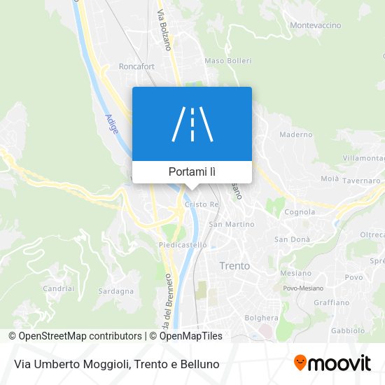 Mappa Via Umberto Moggioli