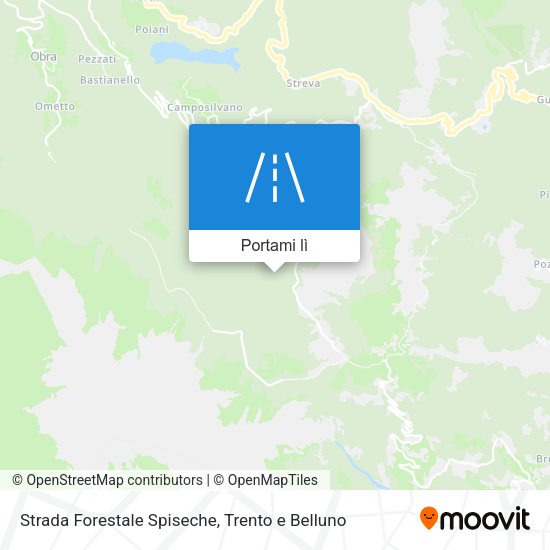 Mappa Strada Forestale Spiseche