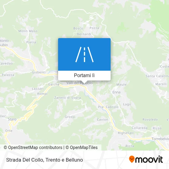 Mappa Strada Del Collo