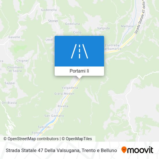 Mappa Strada Statale 47 Della Valsugana
