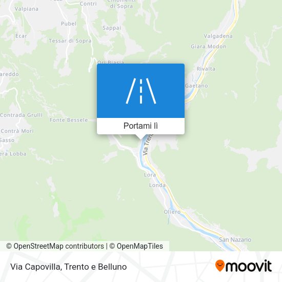 Mappa Via Capovilla