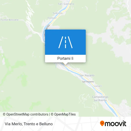 Mappa Via Merlo