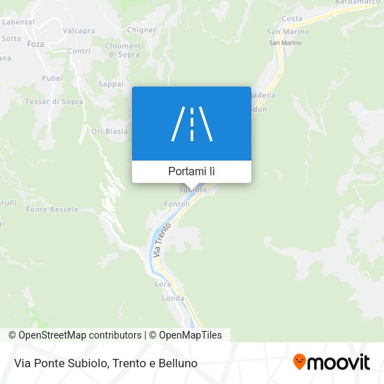 Mappa Via Ponte Subiolo