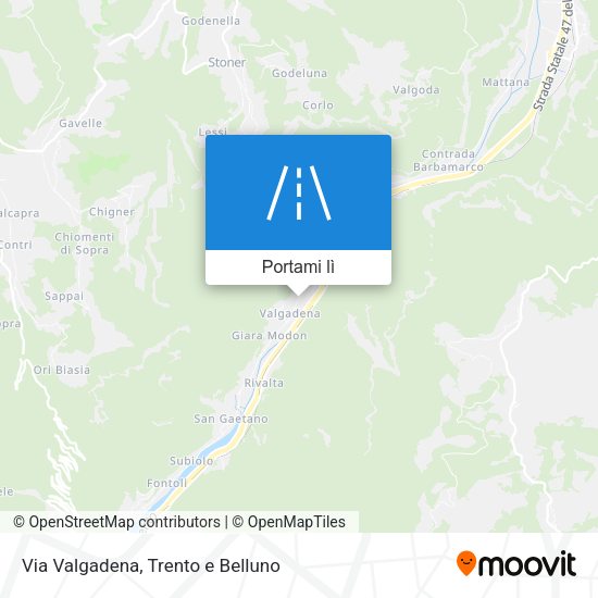 Mappa Via Valgadena