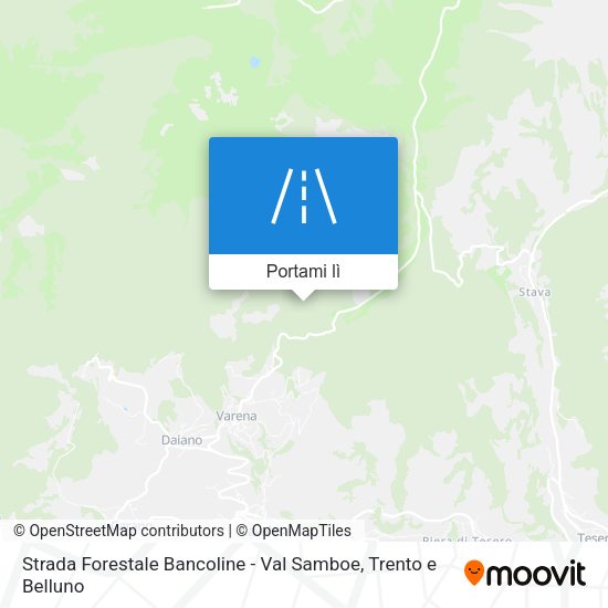 Mappa Strada Forestale Bancoline - Val Samboe