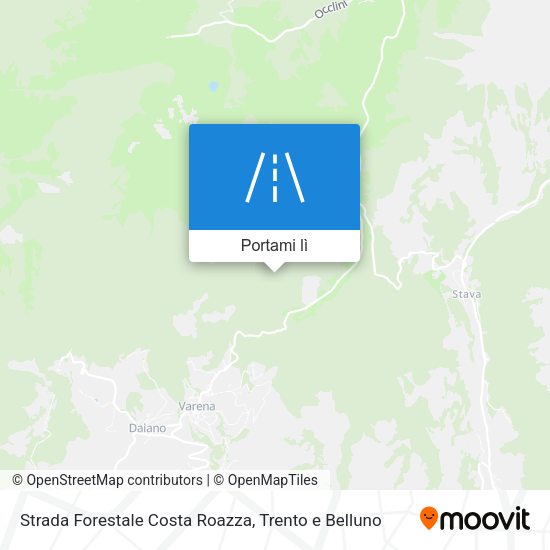 Mappa Strada Forestale Costa Roazza