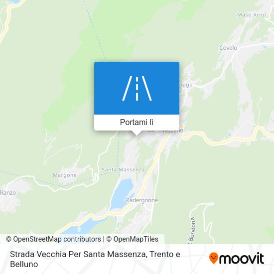 Mappa Strada Vecchia Per Santa Massenza