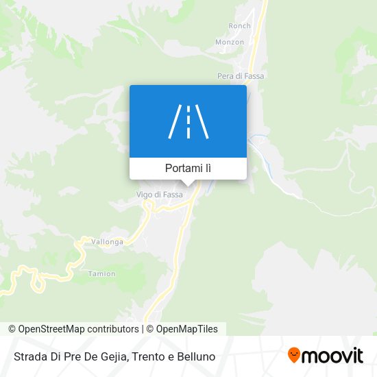 Mappa Strada Di Pre De Gejia