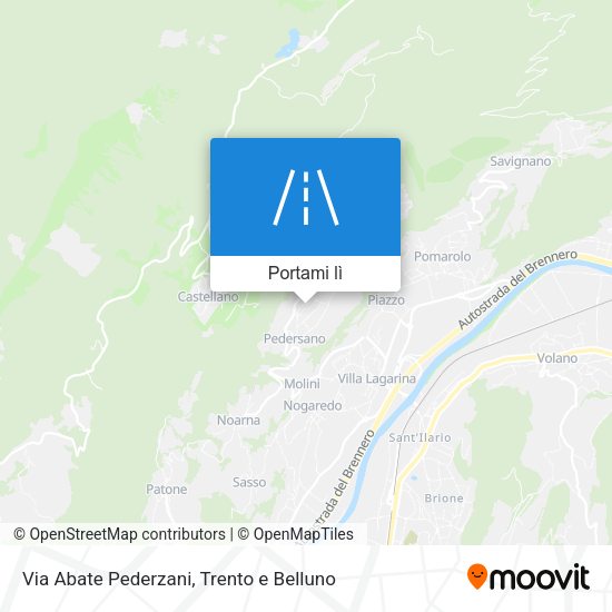 Mappa Via Abate Pederzani