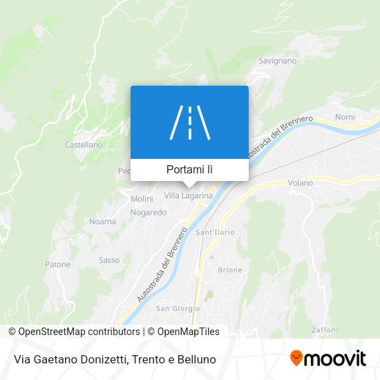 Mappa Via Gaetano Donizetti