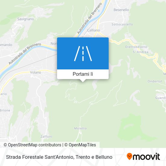 Mappa Strada Forestale Sant'Antonio