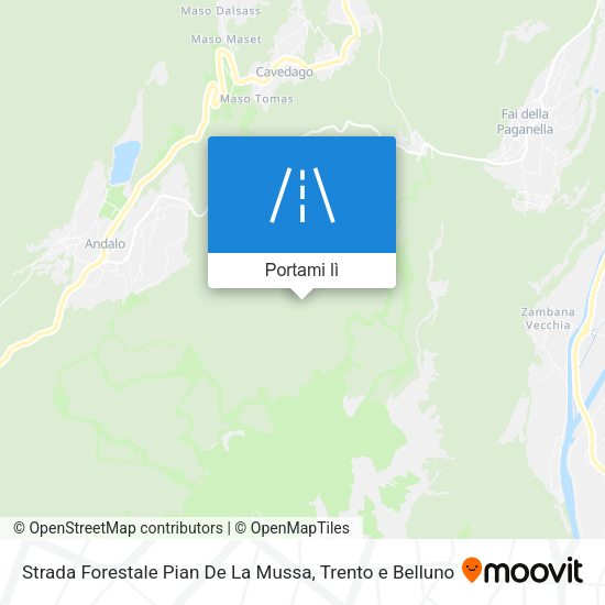 Mappa Strada Forestale Pian De La Mussa