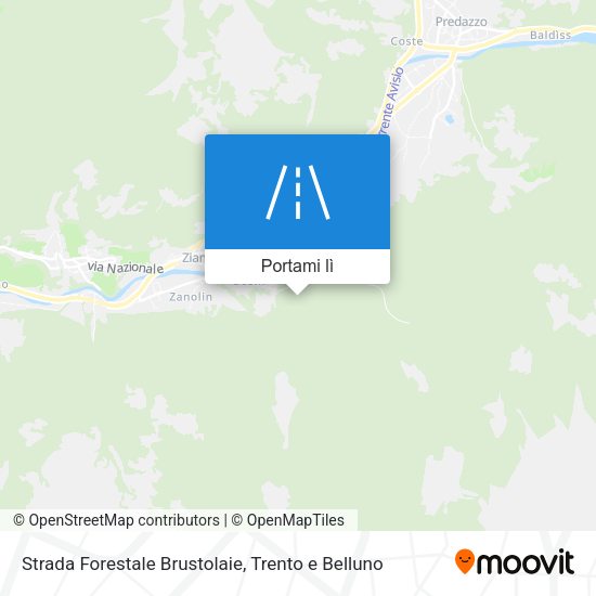 Mappa Strada Forestale Brustolaie