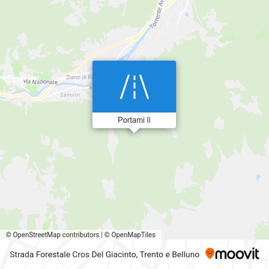 Mappa Strada Forestale Cros Del Giacinto