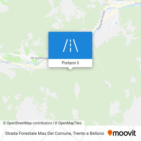 Mappa Strada Forestale Mas Del Comune