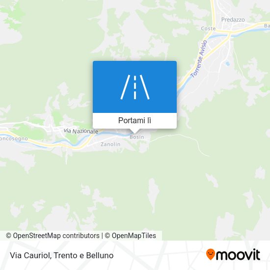 Mappa Via Cauriol