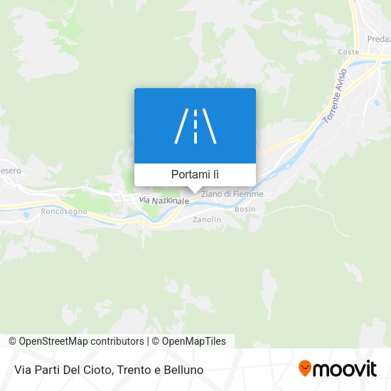 Mappa Via Parti Del Cioto