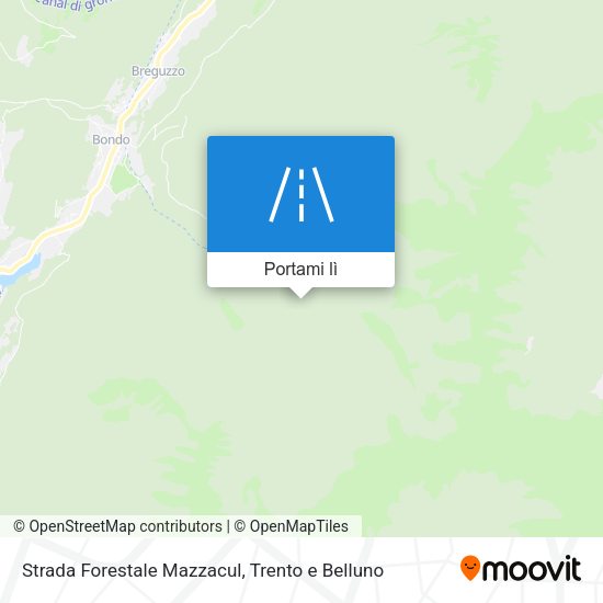 Mappa Strada Forestale Mazzacul