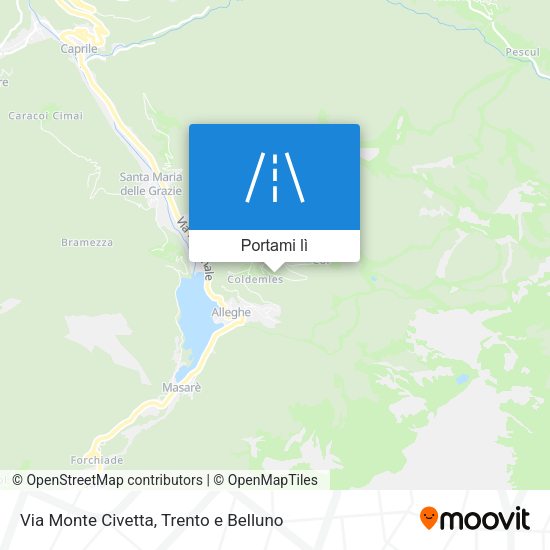 Mappa Via Monte Civetta