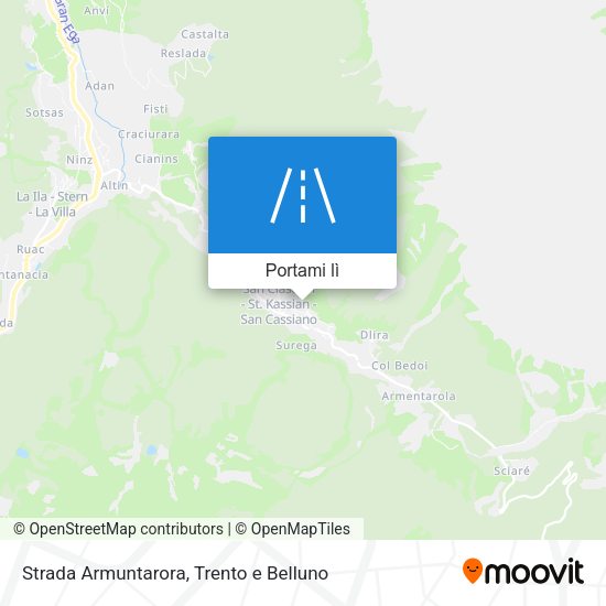 Mappa Strada Armuntarora