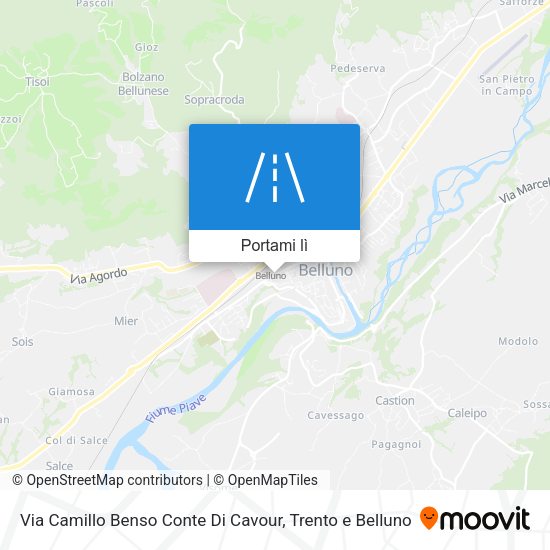 Mappa Via Camillo Benso Conte Di Cavour