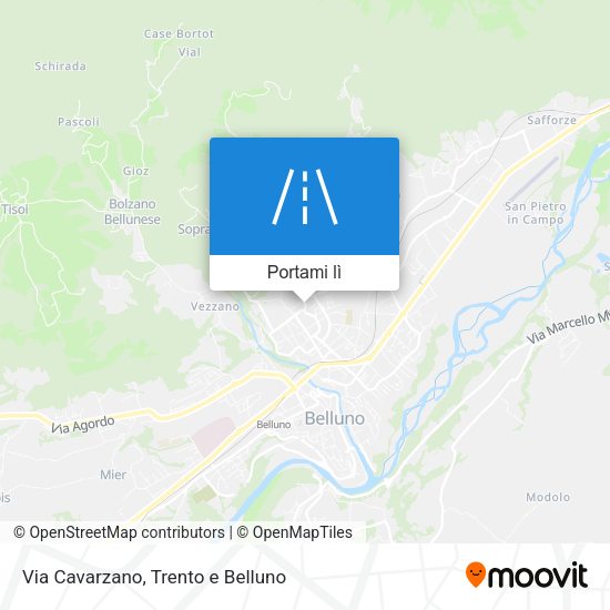 Mappa Via Cavarzano