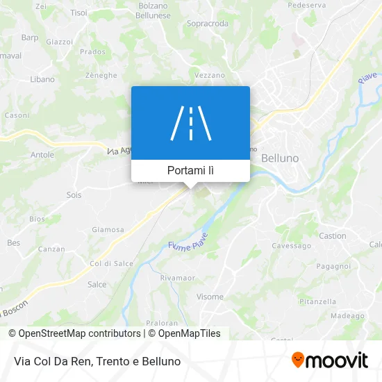 Mappa Via Col Da Ren