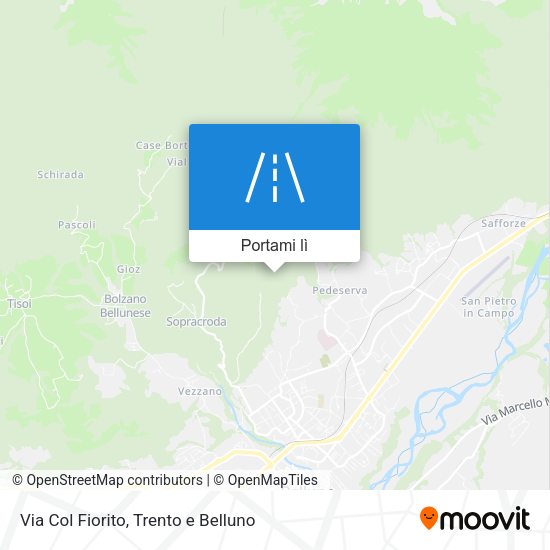 Mappa Via Col Fiorito