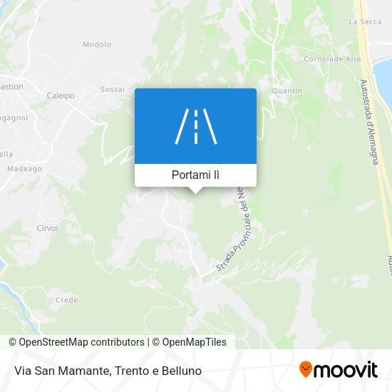 Mappa Via San Mamante