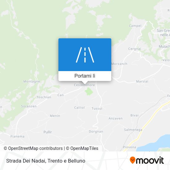 Mappa Strada Dei Nadai