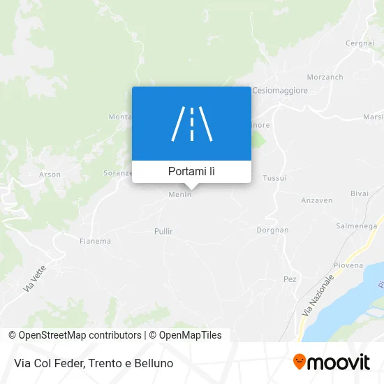 Mappa Via Col Feder
