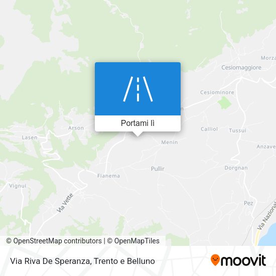 Mappa Via Riva De Speranza