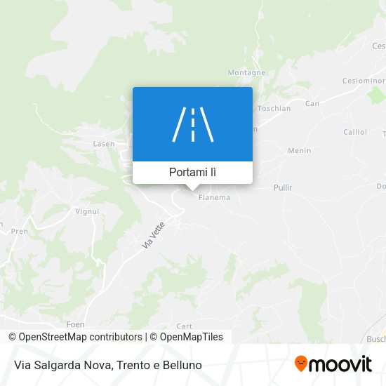 Mappa Via Salgarda Nova