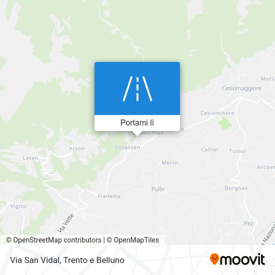 Mappa Via San Vidal