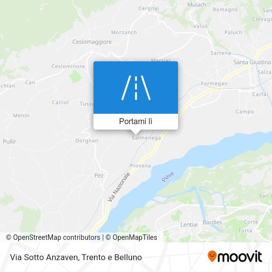 Mappa Via Sotto Anzaven