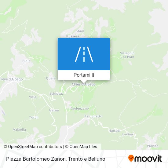 Mappa Piazza Bartolomeo Zanon
