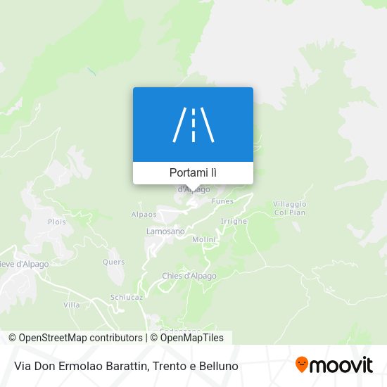 Mappa Via Don Ermolao Barattin