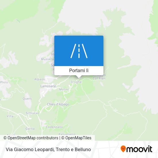 Mappa Via Giacomo Leopardi