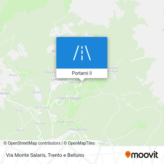Mappa Via Monte Salaris