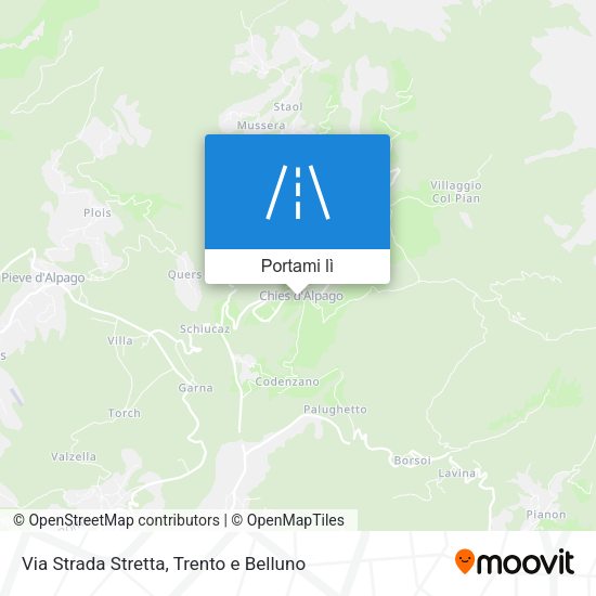 Mappa Via Strada Stretta