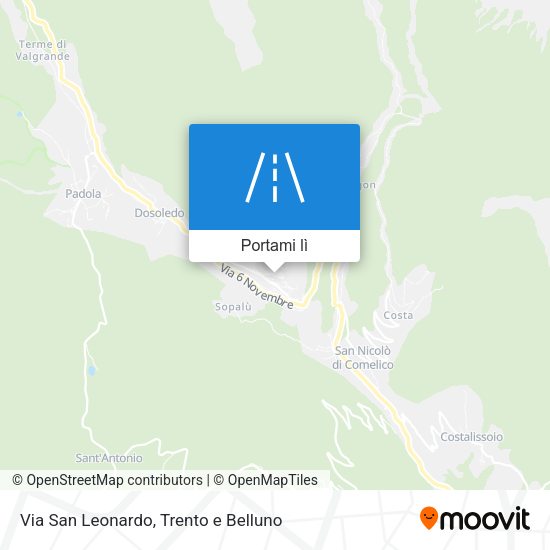 Mappa Via San Leonardo