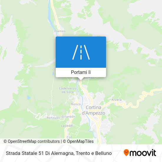 Mappa Strada Statale 51 Di Alemagna